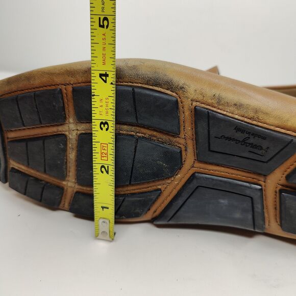 Salvatore Ferragamo Penny Loafers Leather Brown Moccasin Driver Shoes 10.5 D - Picture 10 of 13